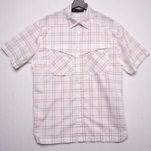 Under Armour Men’s Short Sleeve Button‎ Down Plaid Shirt  M